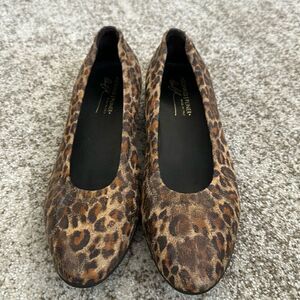 Donald J. Pliner Leopard Leather Flats 9.5